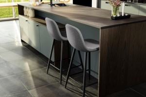 Set 2 piese Scaune inalte Wilma V2, Gri, 91x43.5x48.5 cm - Img 2
