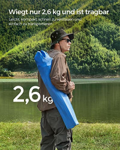Set 2 scaune de camping, Songmics, Albastru, 76x51.5x95.5 cm - Img 6