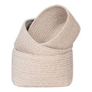 Set 3 piese Cosuri decorative Cadima, Bej, 23x18x13 cm