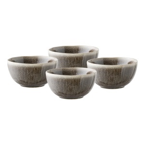 Set 4 piese Bol Viola, Gri, 14.5x14.5x7.5 cm