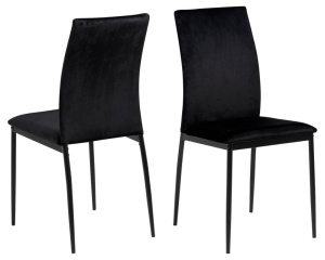 Set 4 piese Scaune dining Demina, Negru, 92x43.5x53 cm - Img 2