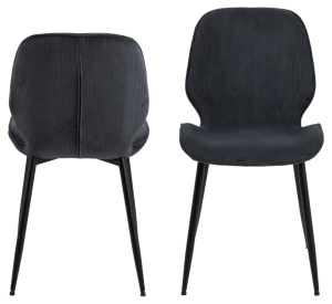 Set 4 piese Scaune dining Femke, Gri, 85x47.5x57.5 cm - Img 6