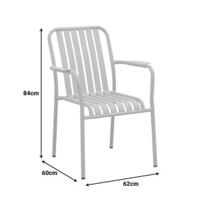 Set 5 masa si scaune gradina, Heven Vista, Antracit, 80x80x72 cm - Img 8