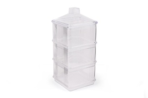 Set cutii de depozitare, 3 bucati Kareakrlk Transparent 10x10x28.5 cm - Img 2