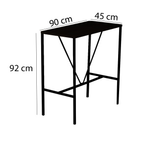 Set masă de bar și scaun, 5 bucati Nordic Nuc 90x92x45 cm - Img 5