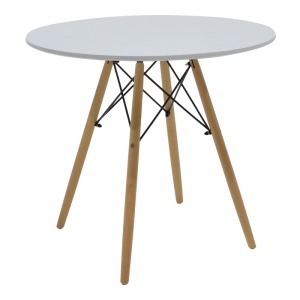 Set masa si scaune 5 piese Julita Alb 80x80x73 cm - Img 5