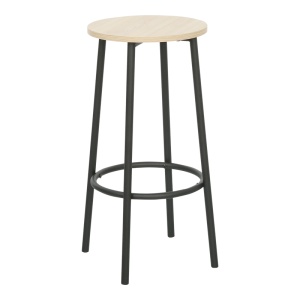 Set masa si scaune de bar, 5 buc, Arzo, Natural, 100x60x86 cm - Img 3