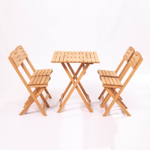 Set masa si scaune de gradina (5 piese) My004 Maro 80x72x60 cm - Img 2