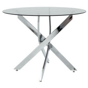 Set masa si scaune dining, 5 buc, Julita Antoro, Transparent, 80x80x75 cm - Img 3