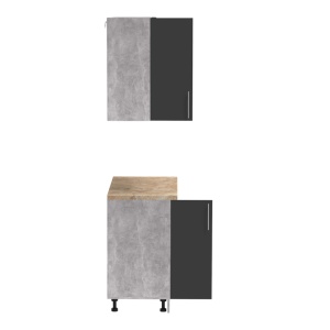 Set mobila bucatarie Festa Pako World Antracit 100x60x85 cm - Img 6