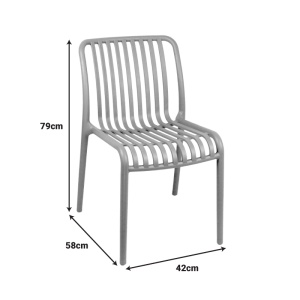 Set mobilier dining 3 piese Mercon Zoi, Cappuccino, 60x60x75 cm - Img 6