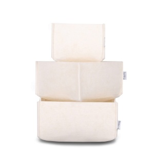 Set organizator de birou din fetru (3 bucati) HMY-6268 Crem 22.5x22.5x10 cm - Img 5