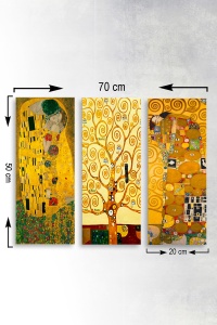 Set tablouri canvas (3 bucati) MDF0067 Multicolor 70x50 cm - Img 2