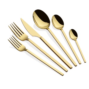 Set tacamuri 36 bucati Carre Auriu 22.2x22.2x22.2 cm