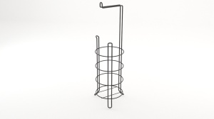 Suport hârtie igienică SB061 Negru 15x15x55 cm - Img 2
