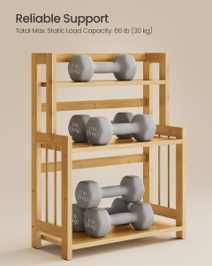 Suport pentru condimente, Bambou, Songmics, Natural, 41x18.6x53.5 cm - Img 5