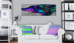Tablou - Blue Alligator 135x45 cm - Img 2