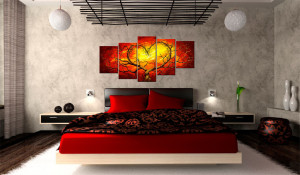 Tablou - Burning heart 200x100 cm - Img 2