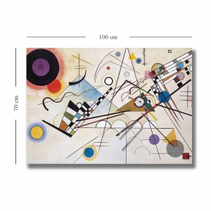 Tablou canvas KANDINSKY006 Multicolor 70x100 cm - Img 3