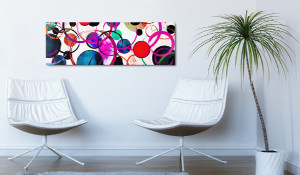 Tablou - Colourful Circle 150x50 cm - Img 2