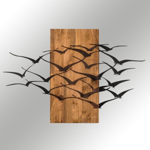 Tablou din lemn si metal Migration Negru 86x58 cm - Img 6