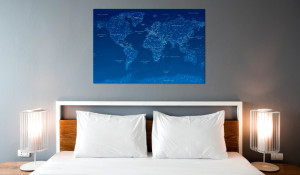 Tablou din plută - World Map: World Connection [Cork Map] 90x60 cm - Img 2