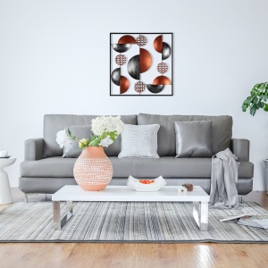 Tablou metalic Aurora Multicolor 55x55 cm - Img 2