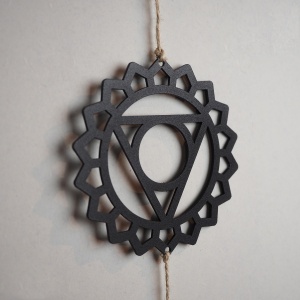 Tablou metalic Chakra Negru 10x10x1.5 cm - Img 6