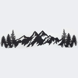Tablou metalic Mountains Negru 17x69 cm - Img 3