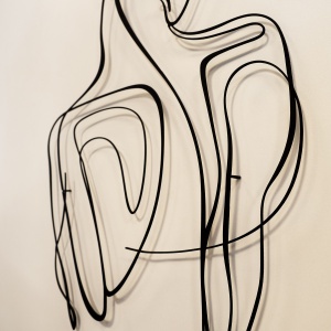 Tablou metalic Woman Negru 34x61 cm - Img 3