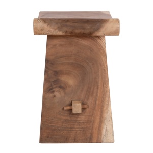 Taburet decorativ Saddle, Natural, 30x50x50 cm - Img 3