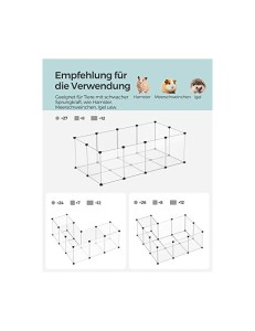 Tarc pentru animale de companie, Songmics, 143 x 73 x 46 cm, LPC02W, Alb - Img 3