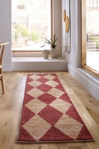 Traversa Effie Diamond Jute Teracota 80x230 cm, Flair Rugs