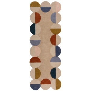 Traversa Mia Scallop Frame Caramiziu, Natural 80x230 cm, Flair Rugs - Img 2