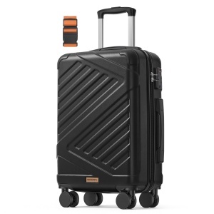 Troler Songmics, Trevo, Negru, 36x20x55 cm