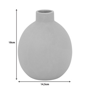 Vaza ceramica Rozerie, Pako World, Bej, 14x14x18 cm - Img 2