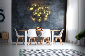 Accesoriu decorativ de perete metalic Mt-04 Negru 65x95 cm - Img 7