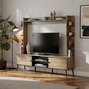 Ansamblu comoda TV Boho, Zezan, Stejar, 182.5x40x162 cm