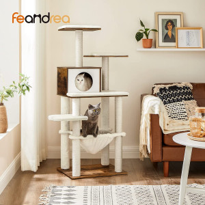 Ansamblu pisici, Feandrea, Maro, 55x45x138 cm - Img 3