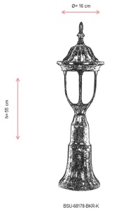 Aplica de perete exterior 68178 Maro 55x16 cm - Img 3