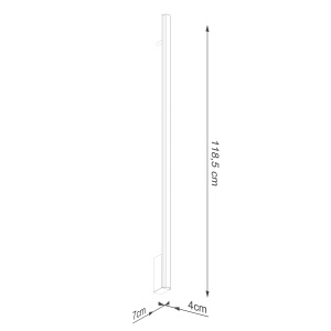 Aplica perete LED Lagom 120 Negru 3000K 4x7x118.5 cm - Img 7