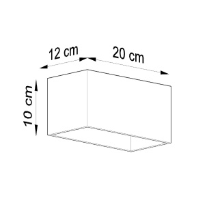 Aplica perete Quad Alb 20x12x10 cm - Img 5