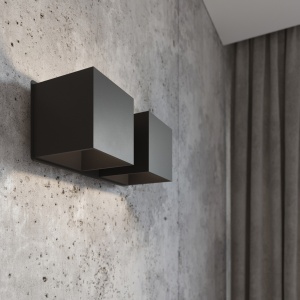 Aplica perete Quad Negru 26x12x11 cm - Img 9