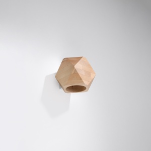 Aplica perete Woody din lemn, Natural 12x14x12 cm - Img 2
