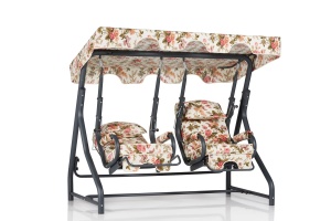 Balansoar dublu Daisy 2 Multicolor 110x165x200 cm - Img 2