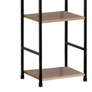 Biblioteca Azuel stejar negru otel 29x23.5x144 cm - Img 3