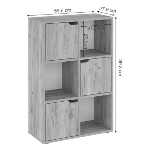 Biblioteca Bookel din lemn de stejar 59.5x27.5x89 cm - Img 5