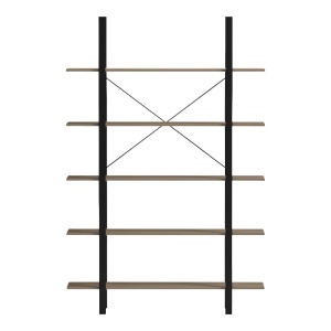 Biblioteca, Loftie, Negru, 28x126x165 cm - Img 3