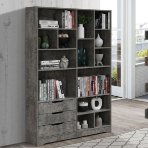 Biblioteca Lucinda Pako World Gri 120x29.8x180.5 cm - Img 2