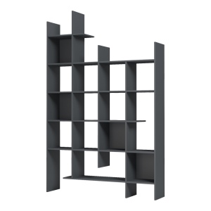 Biblioteca, Manco, Antracit, 25.5x122x188 cm - Img 4